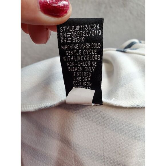 Iz Byer A Line Dress Women Small White Striped Polyester Sleeveless Button Front - Picture 9 of 9